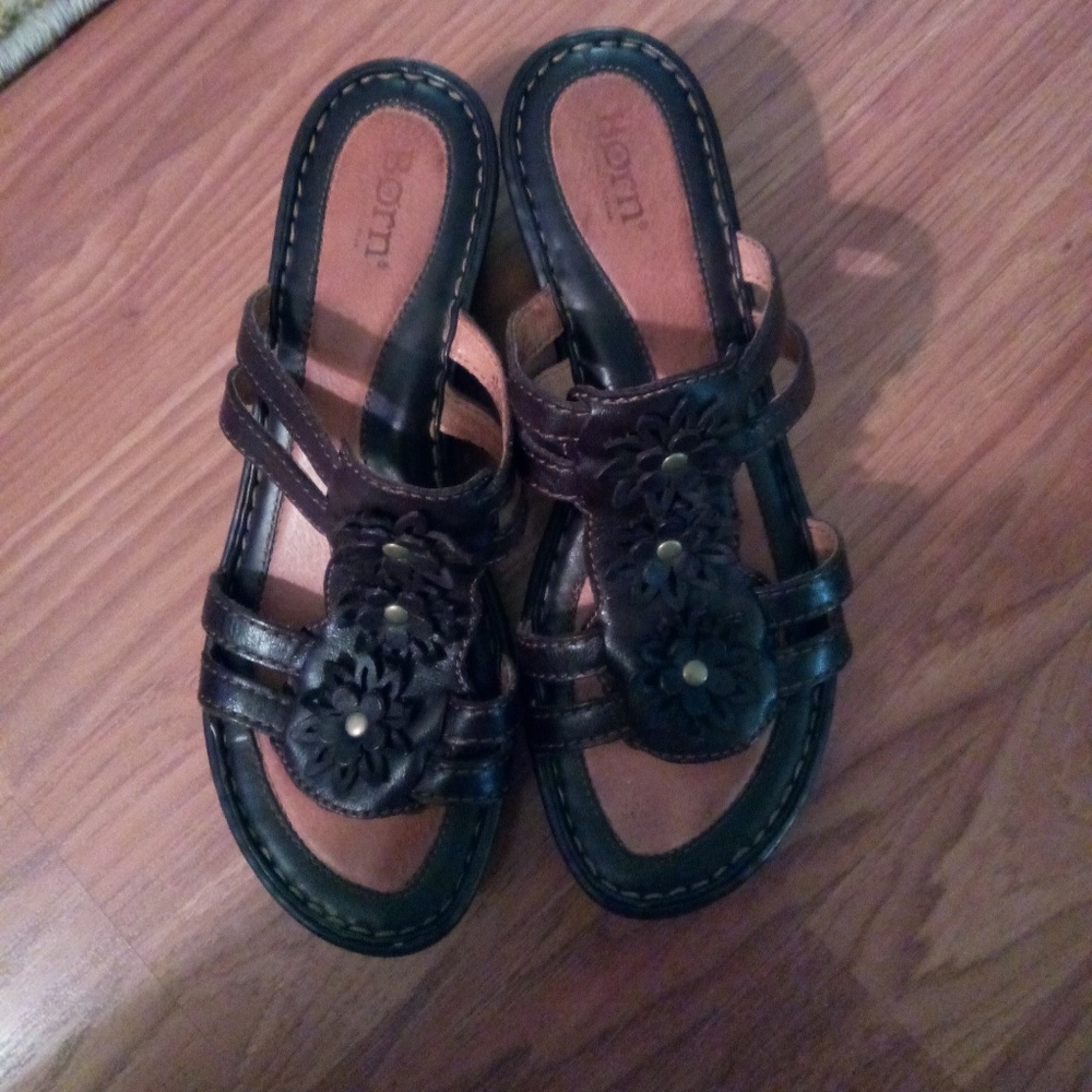 Born Brown Floral Sandals